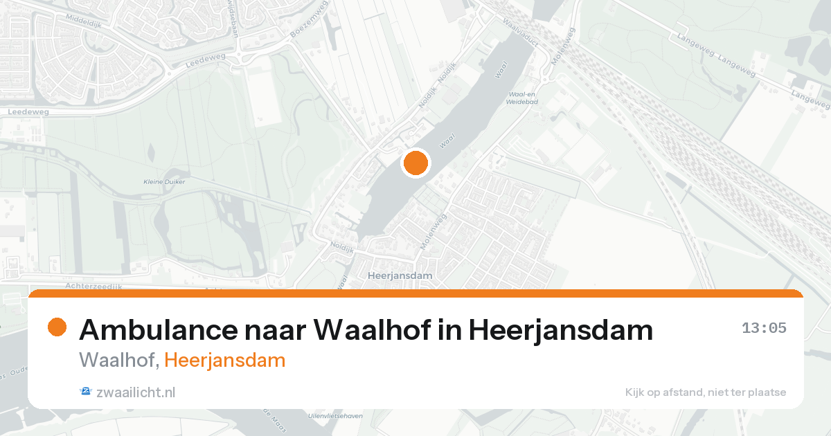 Ambulance naar Waalhof in Heerjansdam — 25 aug 2026