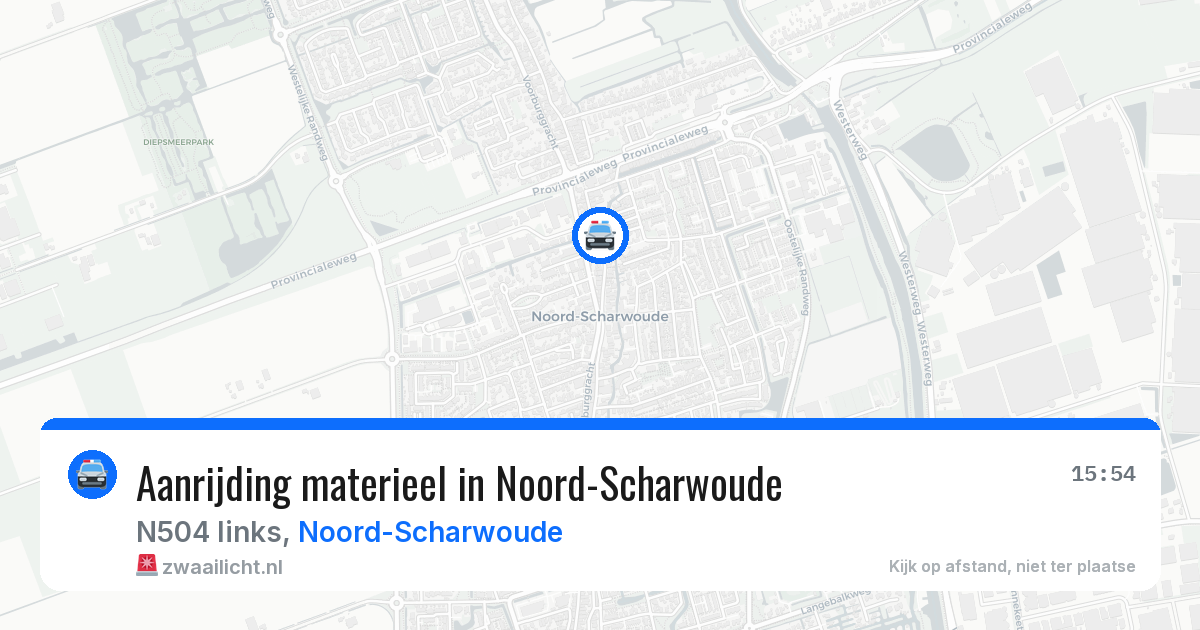 Aanrijding materieel in Noord-Scharwoude — 17 jul 2026