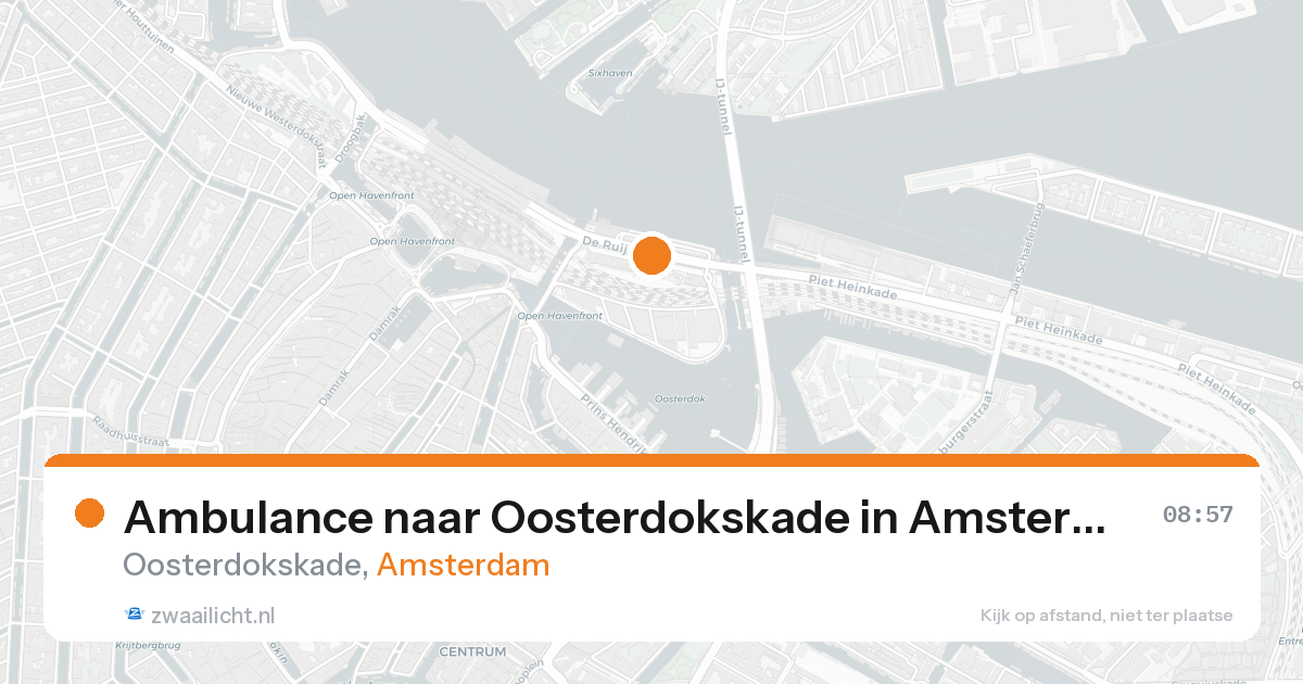 Ambulance naar Oosterdokskade in Amsterdam — 18 aug 2026
