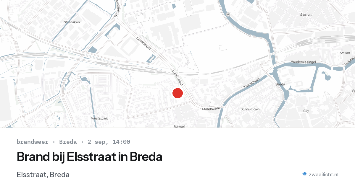 Brand bij Elsstraat in Breda — 2 sep 2026