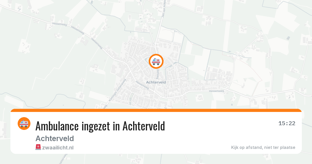 Ambulance ingezet in Achterveld — 8 apr 2026