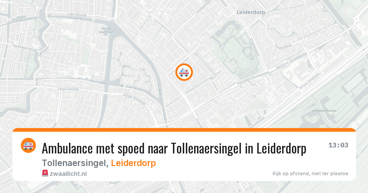 Ambulance met spoed naar Tollenaersingel in Leiderdorp — 12 mrt 2026