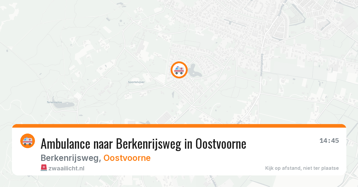 Ambulance naar Berkenrijsweg in Oostvoorne — 31 jul 2026