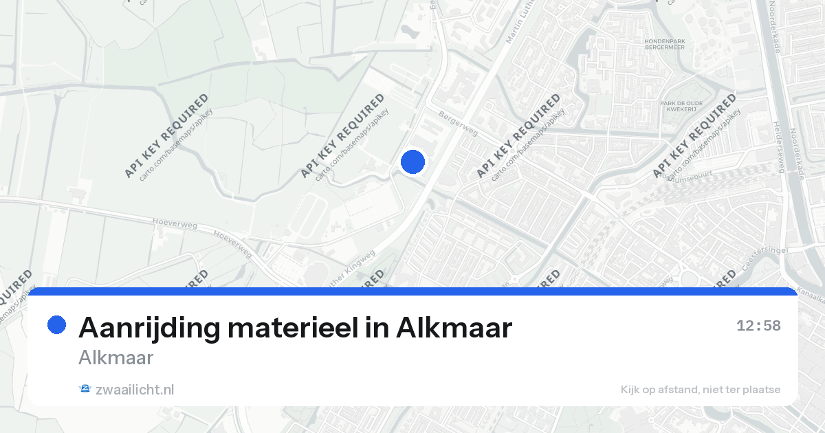 Aanrijding materieel in Alkmaar — 26 aug 2026