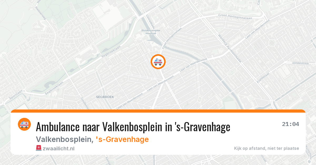 Ambulance naar Valkenbosplein in 's-Gravenhage — 6 aug 2026