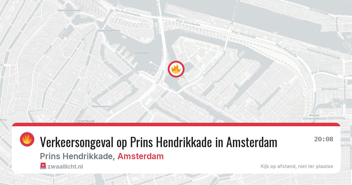 Verkeersongeval op Prins Hendrikkade in Amsterdam — 5 jun 2026