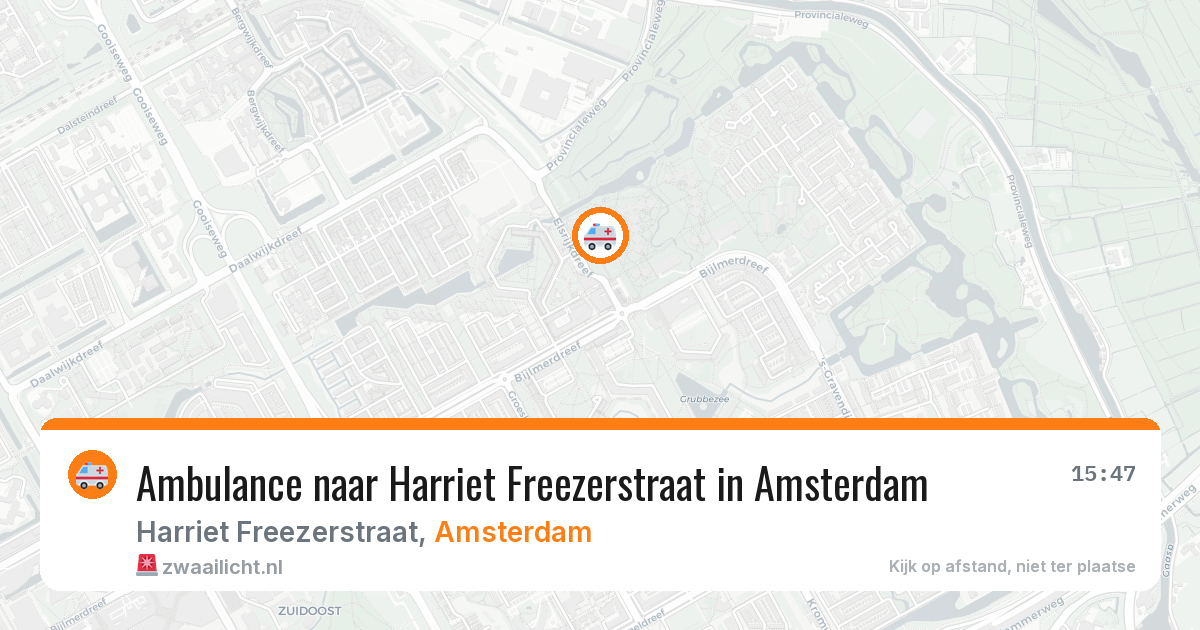 Ambulance naar Harriet Freezerstraat in Amsterdam — 23 mrt 2026