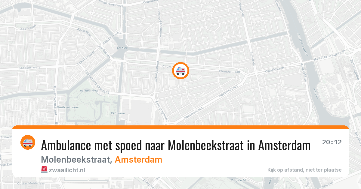 Ambulance met spoed naar Molenbeekstraat in Amsterdam — 23 jun 2026