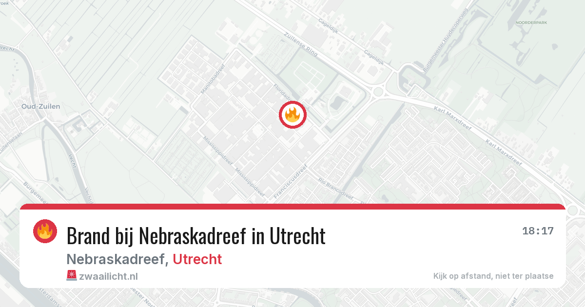Brand bij Nebraskadreef in Utrecht — 22 mei 2026