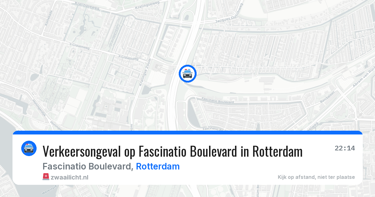 Verkeersongeval op Fascinatio Boulevard in Rotterdam — 30 mrt 2026