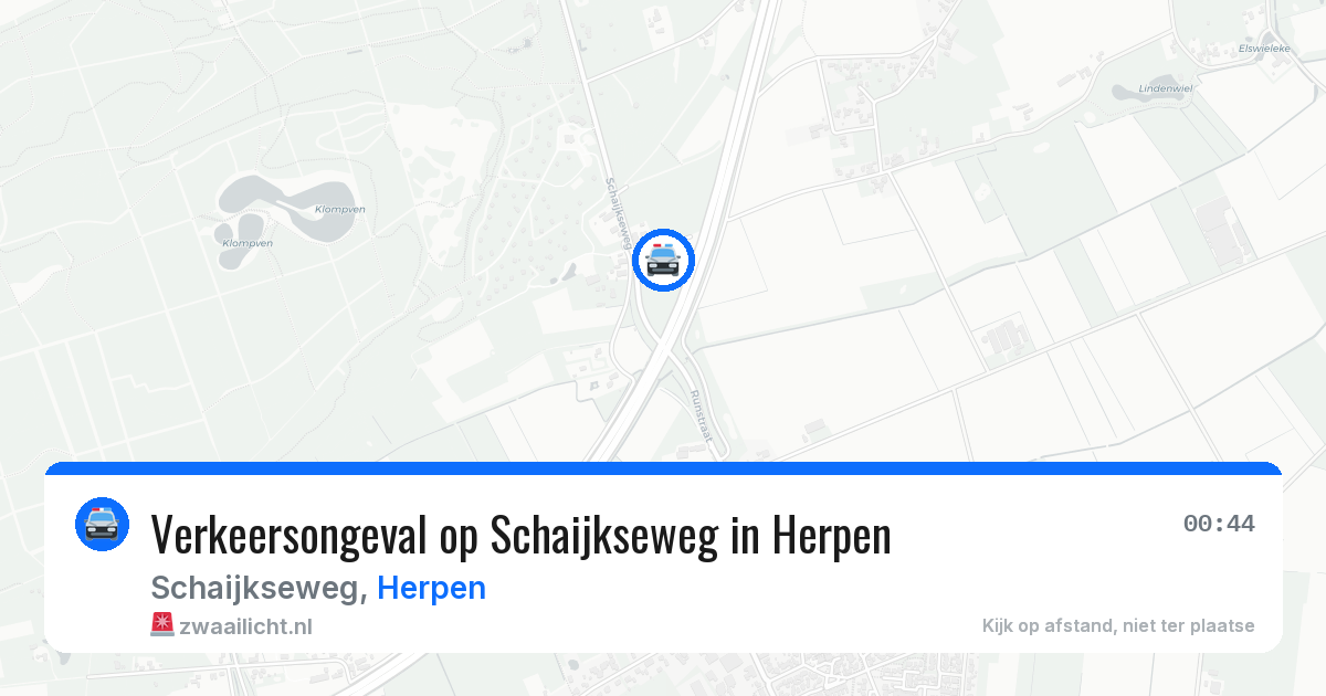 Verkeersongeval op Schaijkseweg in Herpen — 29 jul 2026