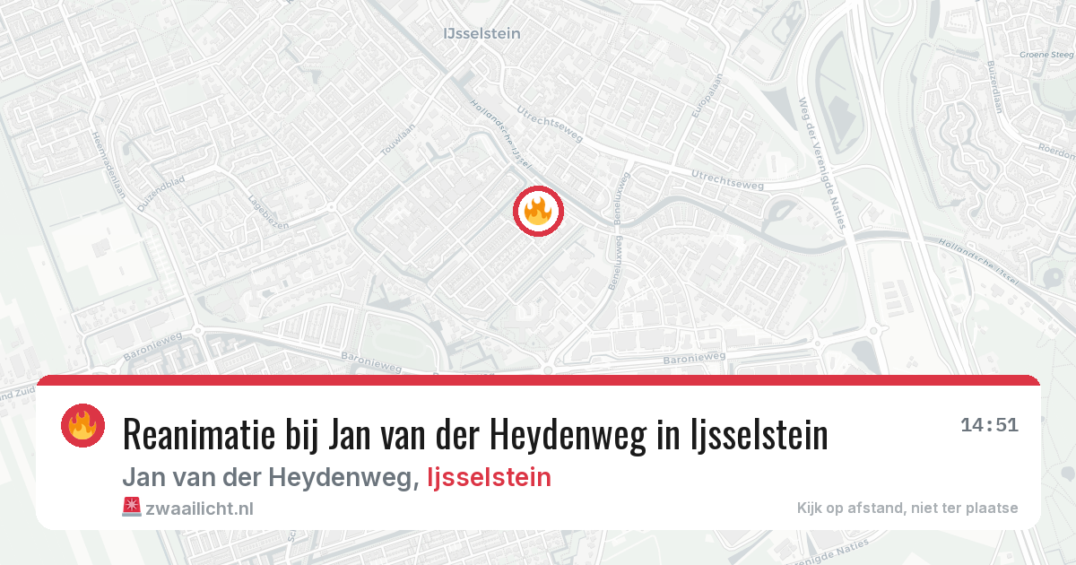 Reanimatie bij Jan van der Heydenweg in Ijsselstein — 1 jul 2026