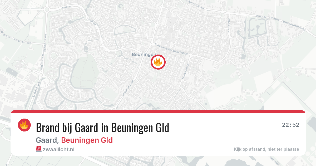 Brand bij Gaard in Beuningen Gld — 26 mei 2026