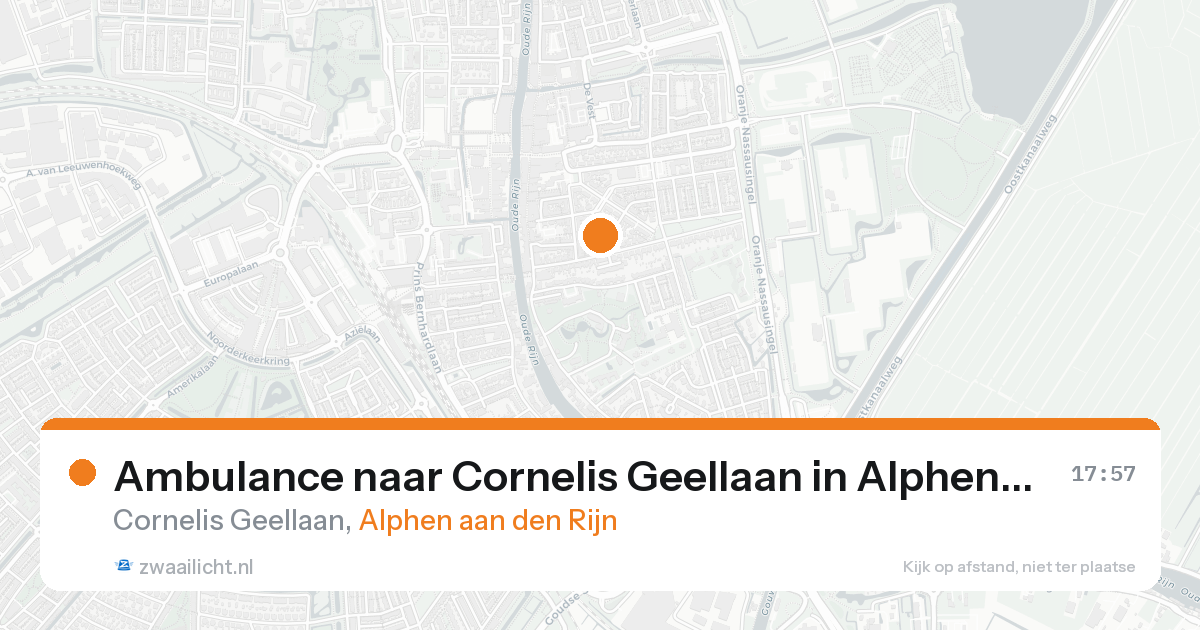 Ambulance naar Cornelis Geellaan in Alphen aan den Rijn — 22 aug 2026