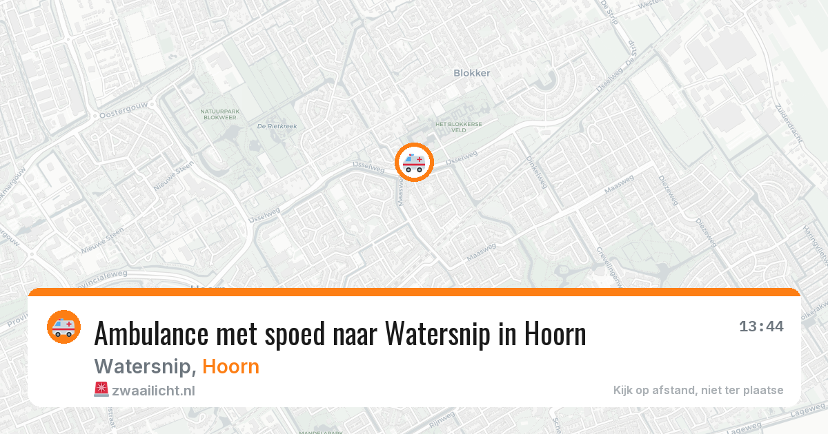 Ambulance met spoed naar Watersnip in Hoorn — 26 apr 2026