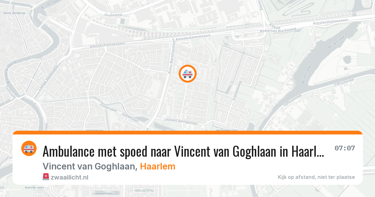 Ambulance met spoed naar Vincent van Goghlaan in Haarlem — 27 jan 2026