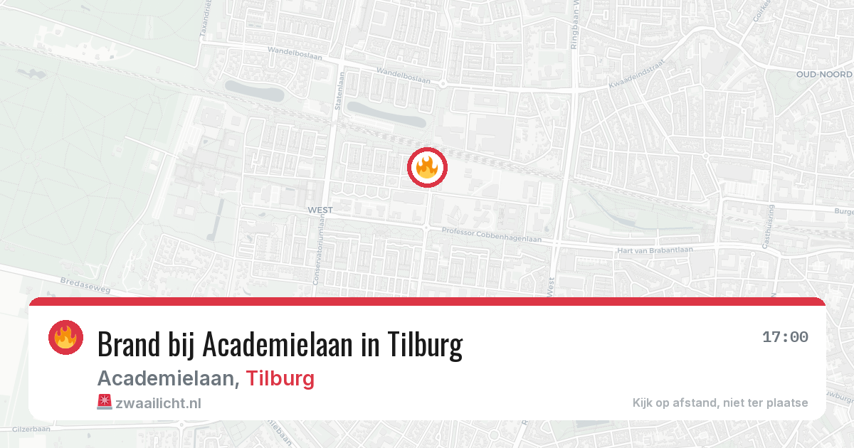 Brand bij Academielaan in Tilburg — 4 mrt 2026