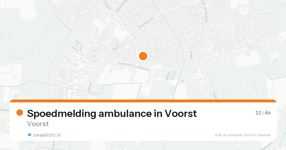 Spoedmelding ambulance in Voorst — 23 aug 2026