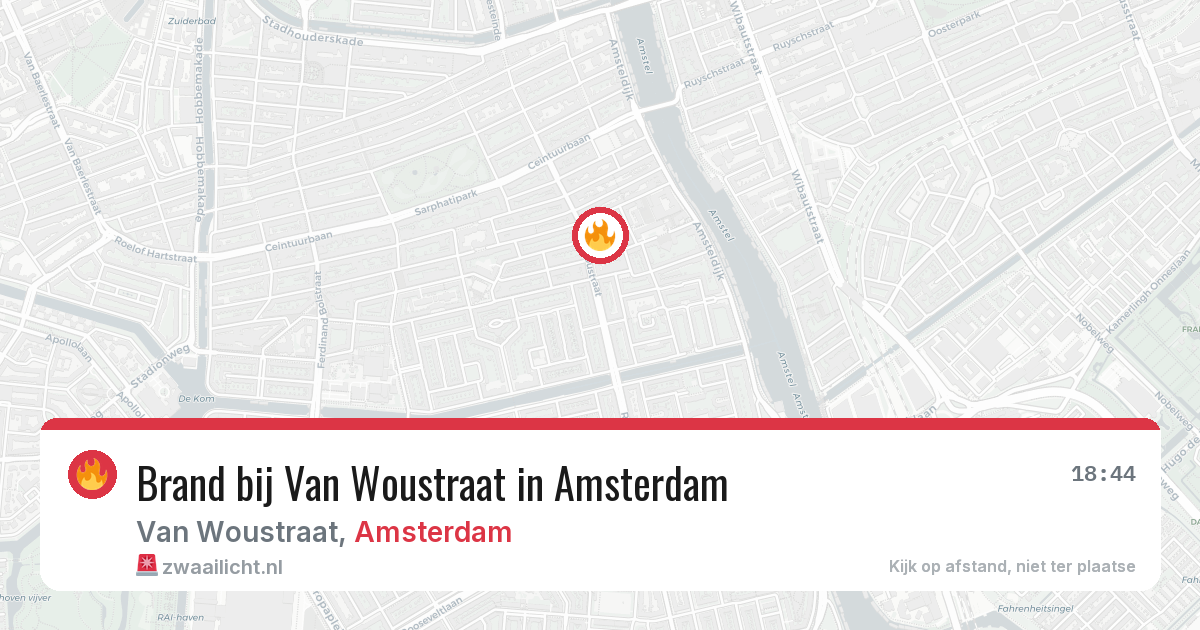 Brand bij Van Woustraat in Amsterdam — 2 jul 2026