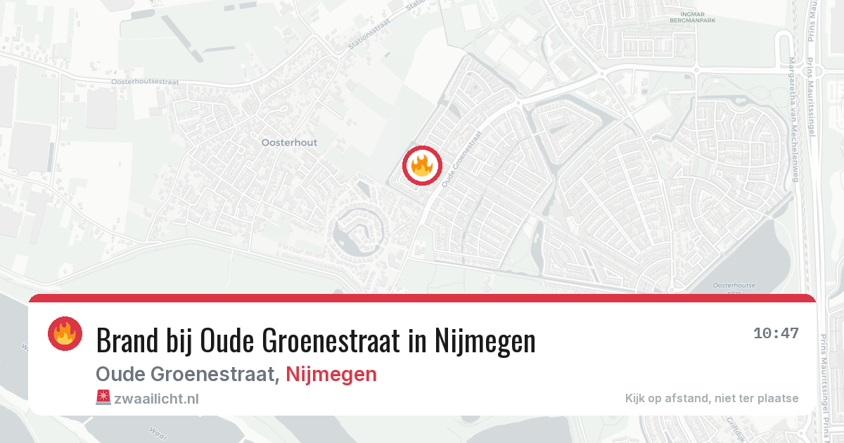 Brand bij Oude Groenestraat in Nijmegen — 26 jun 2026