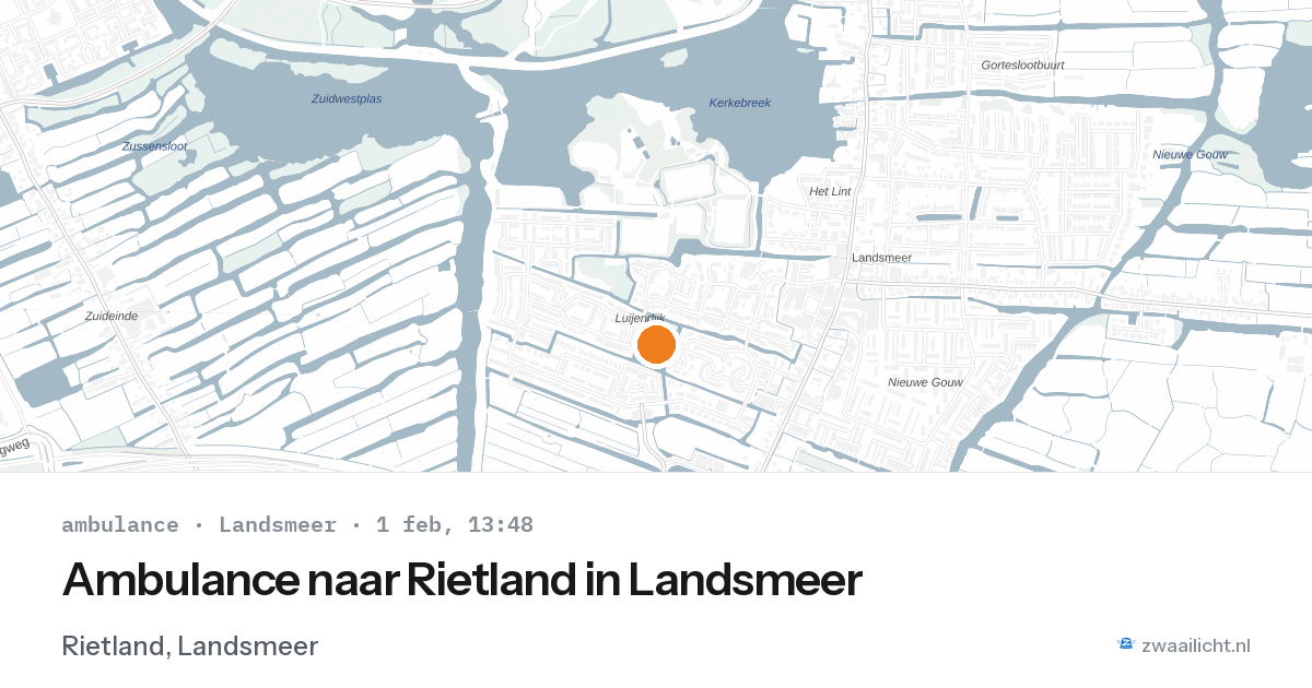 Ambulance naar Rietland in Landsmeer — 1 feb 2026