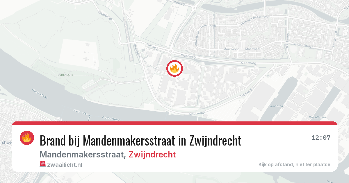 Brand bij Mandenmakersstraat in Zwijndrecht — 4 mei 2026