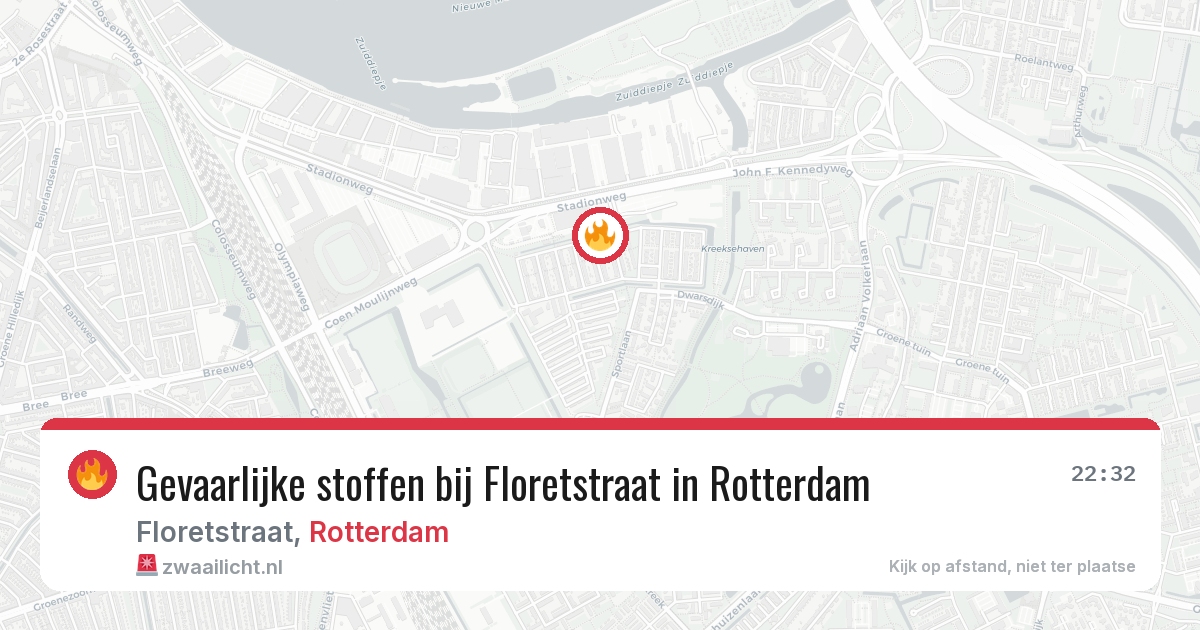 Gevaarlijke stoffen bij Floretstraat in Rotterdam — 29 apr 2026