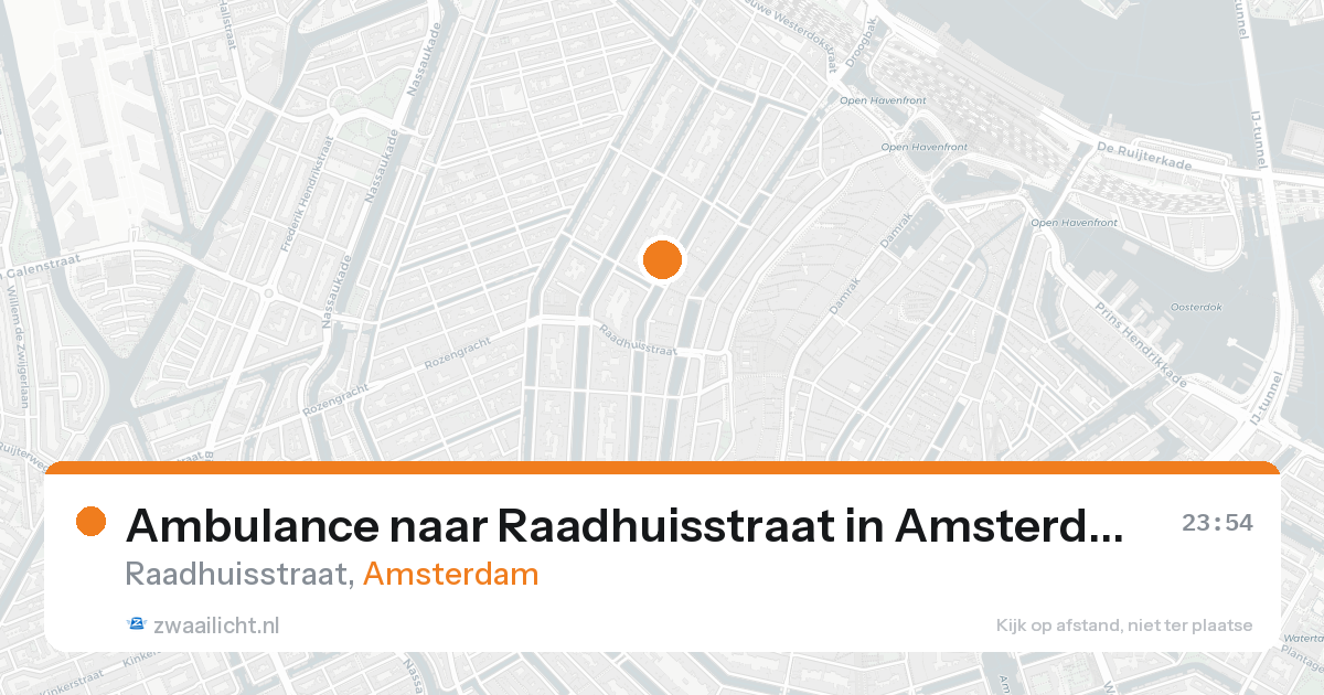 Ambulance naar Raadhuisstraat in Amsterdam — 17 aug 2026