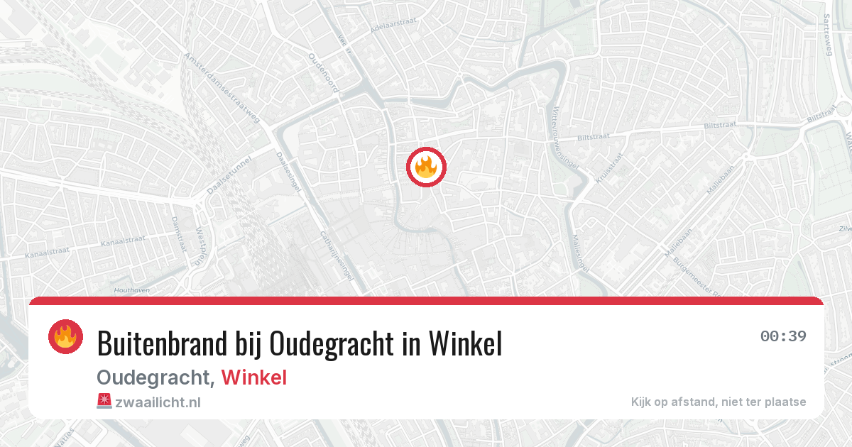 Buitenbrand bij Oudegracht in Winkel — 25 mei 2026