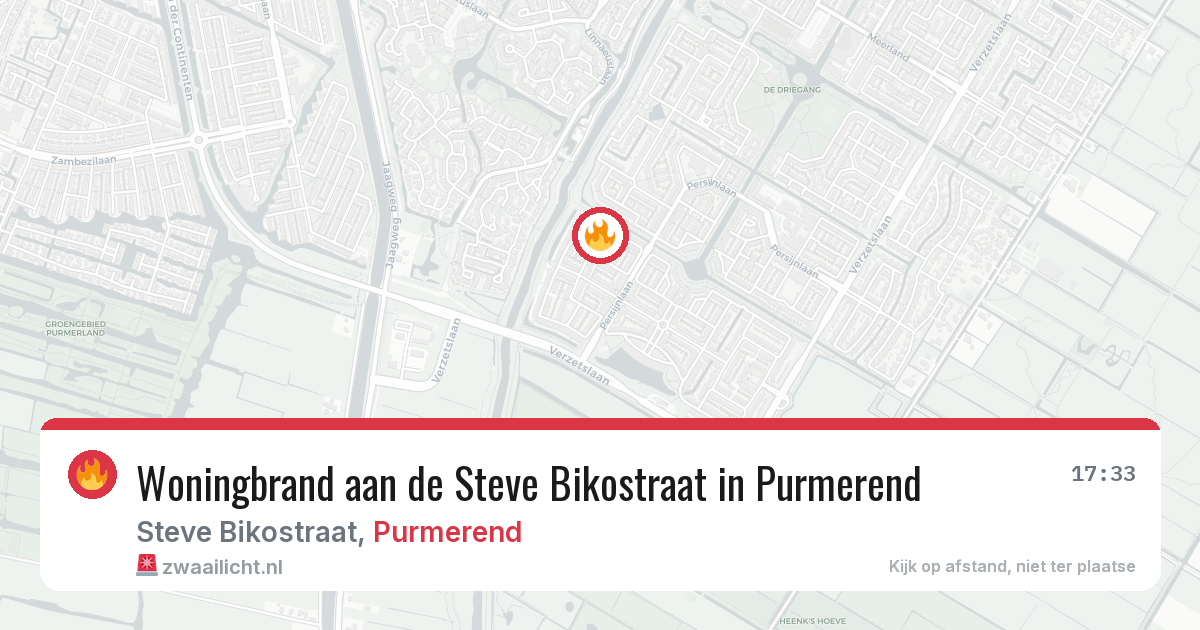 Woningbrand aan de Steve Bikostraat in Purmerend — 26 mei 2026