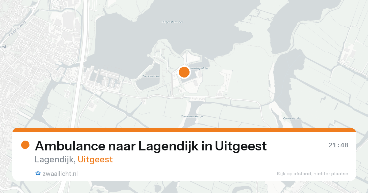 Ambulance naar Lagendijk in Uitgeest — 17 aug 2026