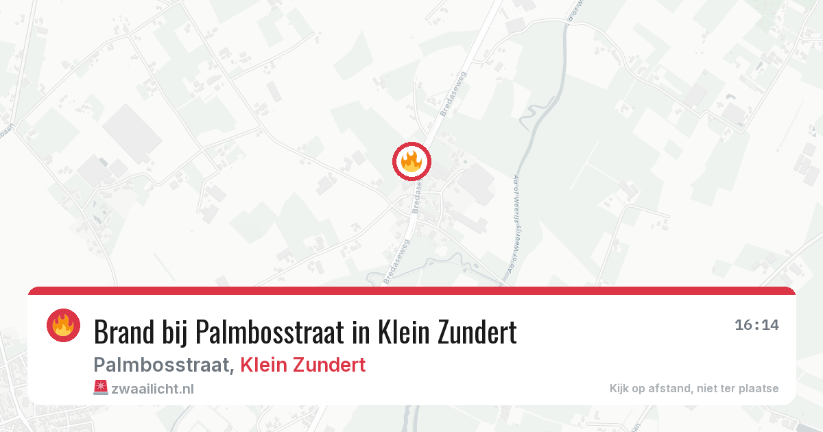 Brand bij Palmbosstraat in Klein Zundert — 19 mei 2026