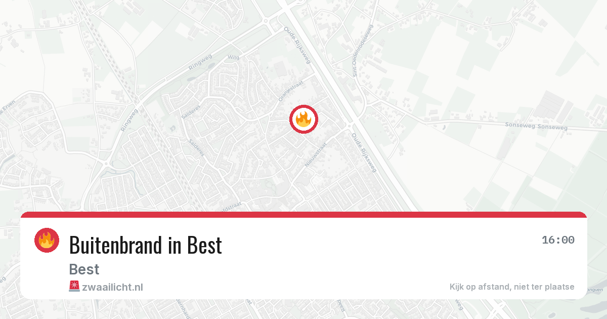 Buitenbrand in Best — 14 aug 2026
