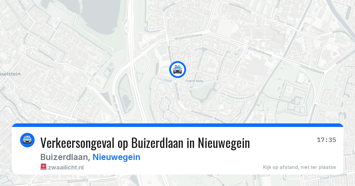Verkeersongeval op Buizerdlaan in Nieuwegein — 7 jul 2026
