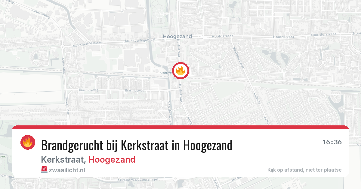 Brandgerucht bij Kerkstraat in Hoogezand — 21 mrt 2026