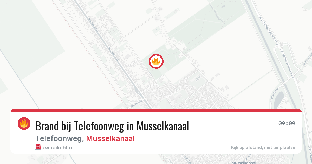 Brand bij Telefoonweg in Musselkanaal — 8 aug 2026