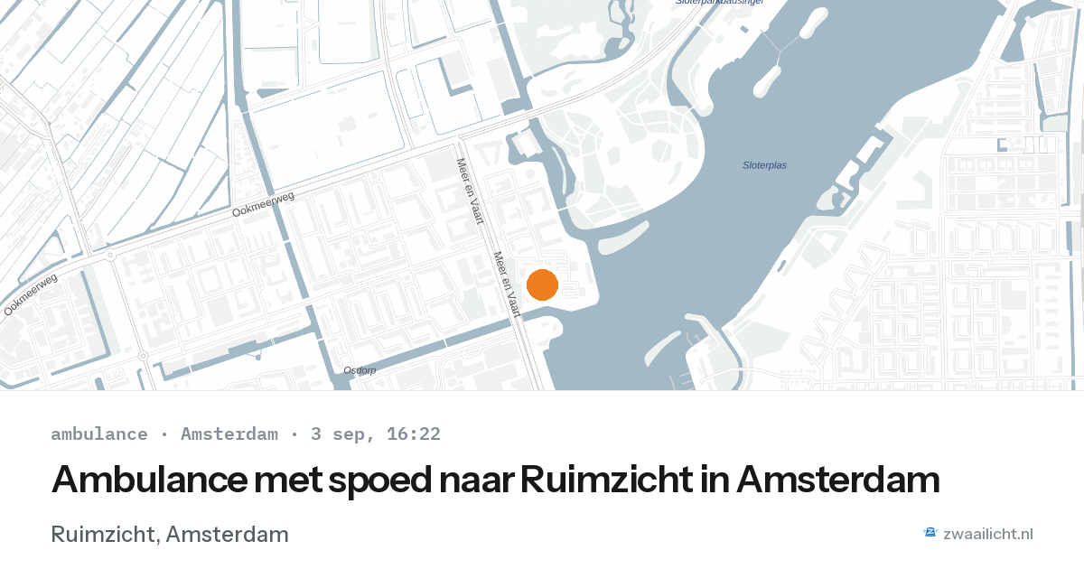 Ambulance met spoed naar Ruimzicht in Amsterdam — 3 sep 2026