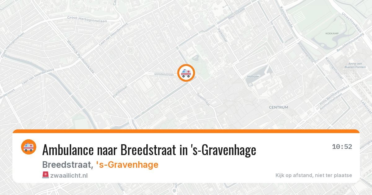 Ambulance naar Breedstraat in 's-Gravenhage — 18 jun 2026
