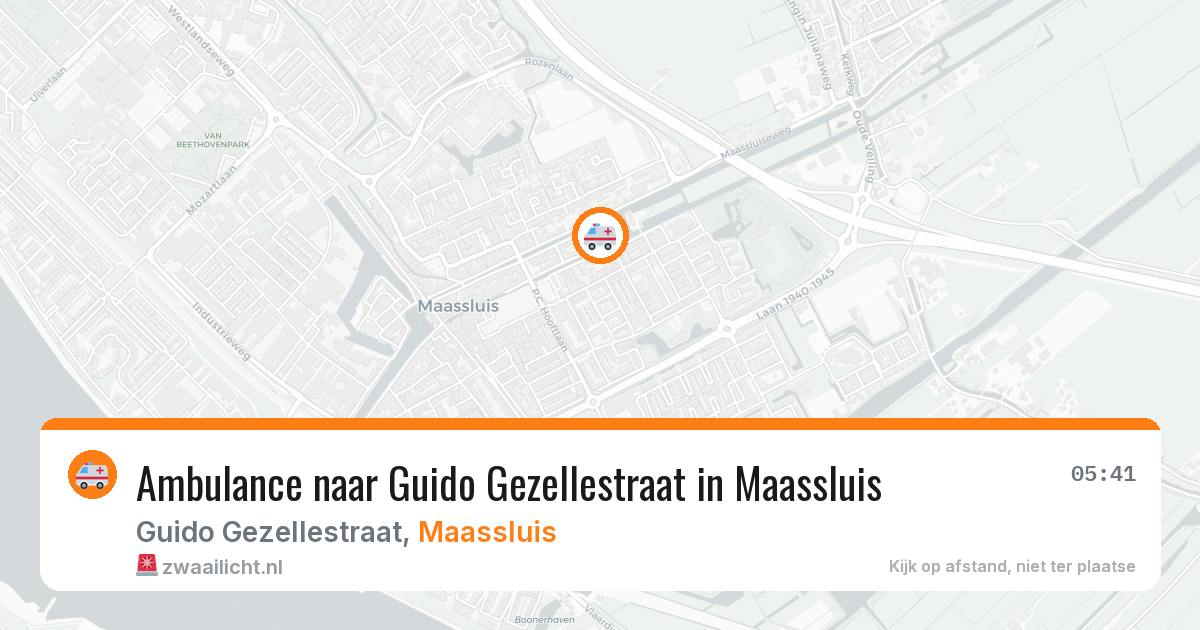 Ambulance naar Guido Gezellestraat in Maassluis — 6 jun 2026