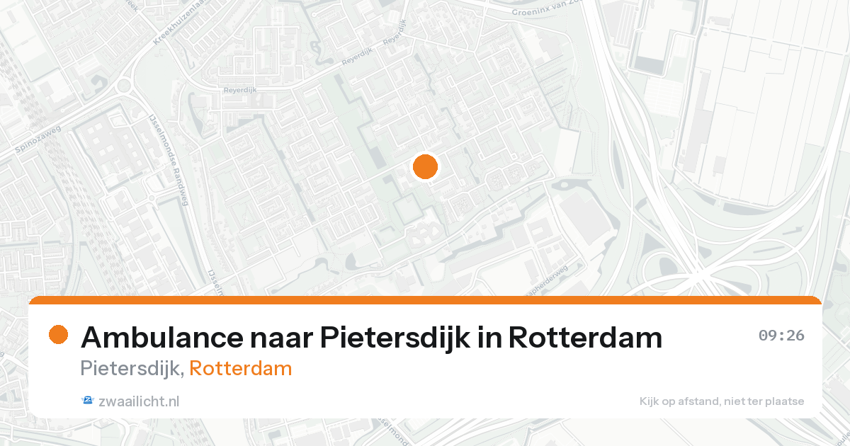 Ambulance naar Pietersdijk in Rotterdam — 13 jul 2026