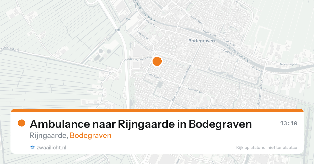 Ambulance naar Rijngaarde in Bodegraven — 18 aug 2026