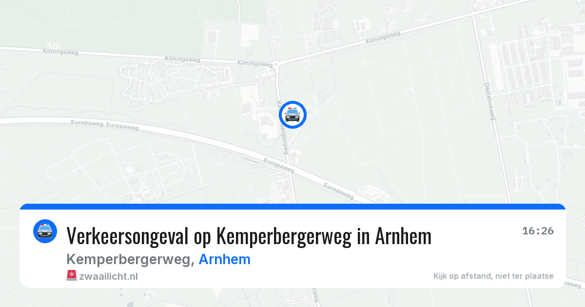 Verkeersongeval op Kemperbergerweg in Arnhem — 16 jan 2026