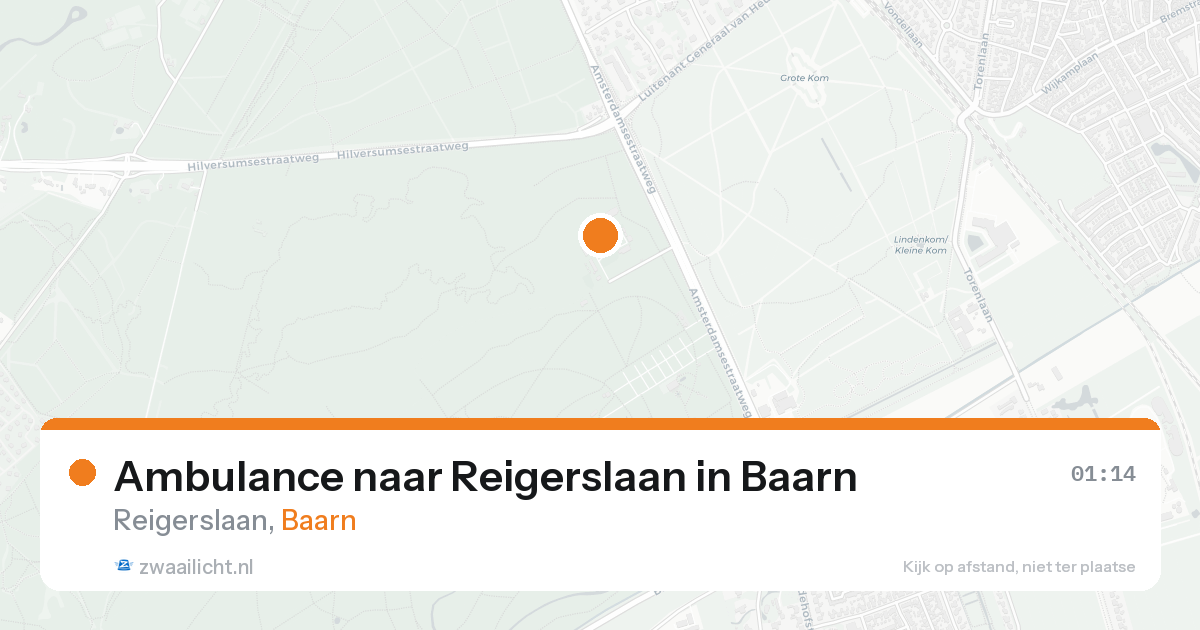 Ambulance naar Reigerslaan in Baarn — 22 aug 2026