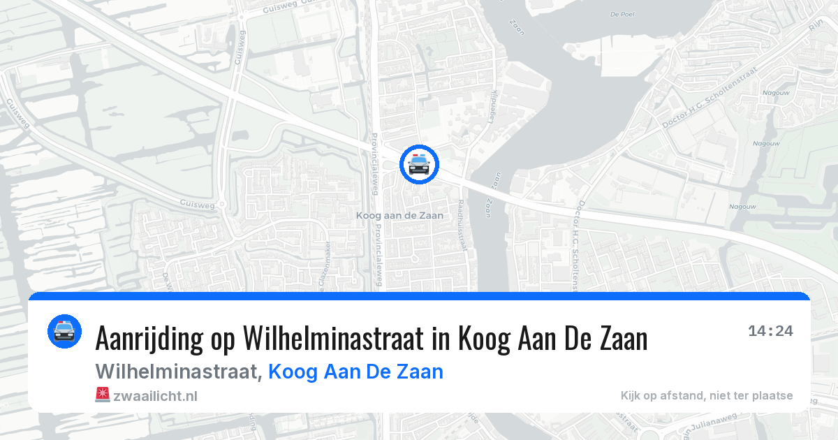 Aanrijding op Wilhelminastraat in Koog Aan De Zaan — 8 jul 2026