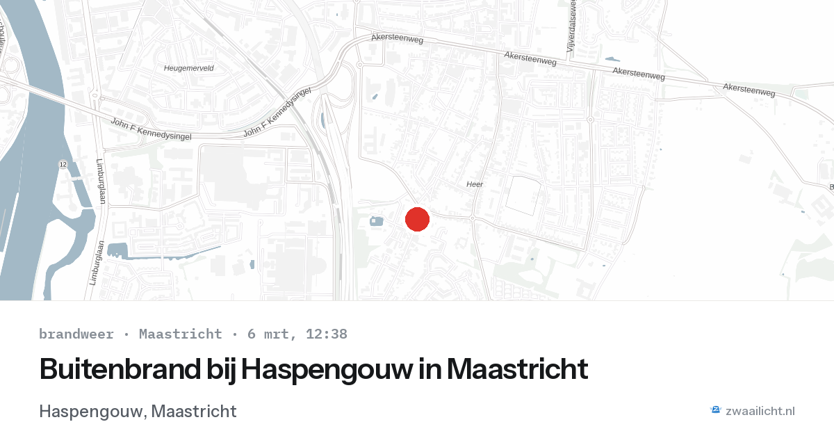 Buitenbrand bij Haspengouw in Maastricht — 6 mrt 2026