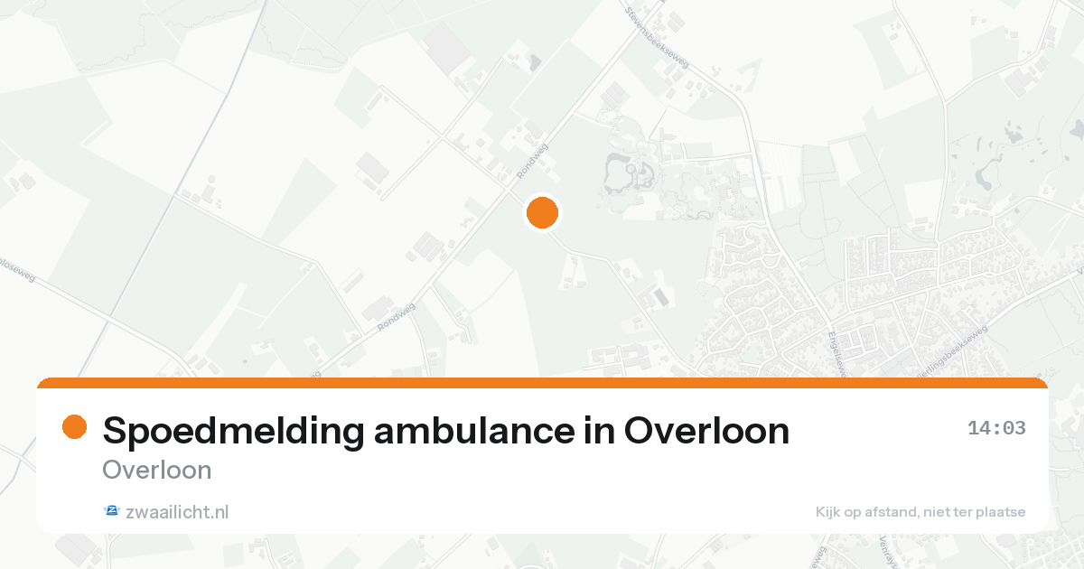 Spoedmelding ambulance in Overloon — 18 aug 2026