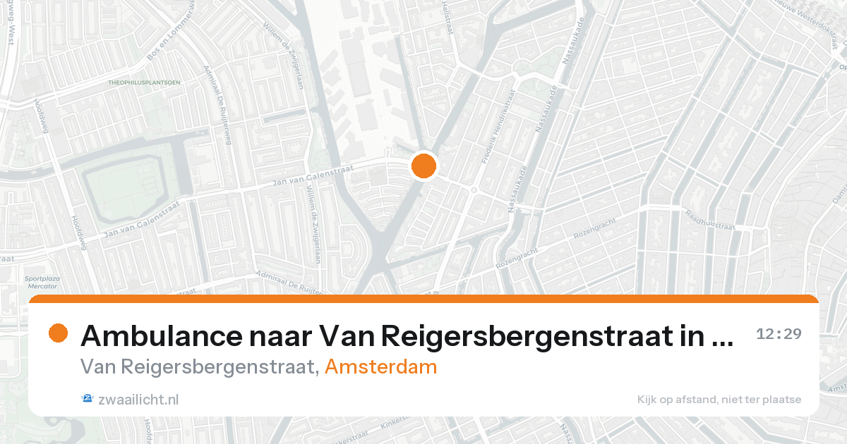 Ambulance naar Van Reigersbergenstraat in Amsterdam — 17 aug 2026