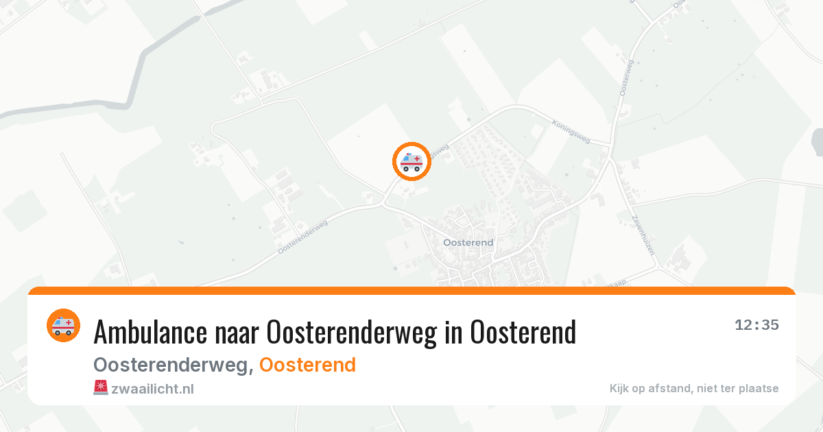 Ambulance naar Oosterenderweg in Oosterend — 29 jul 2026