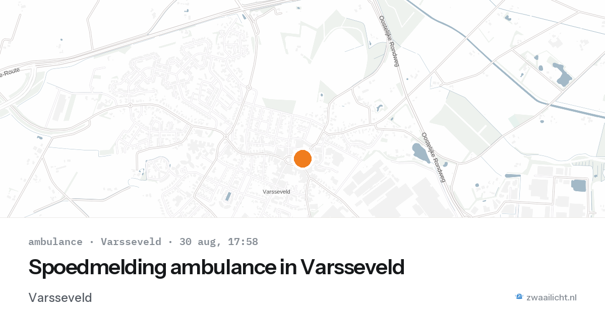 Spoedmelding ambulance in Varsseveld — 30 aug 2026