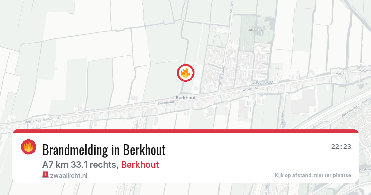 Brandmelding in Berkhout — 1 mei 2026